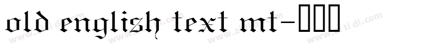 old english text mt字体转换